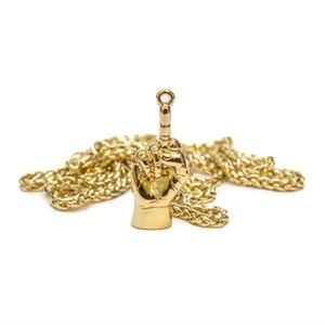 dipped in 18 carat gold middle finger rope chain